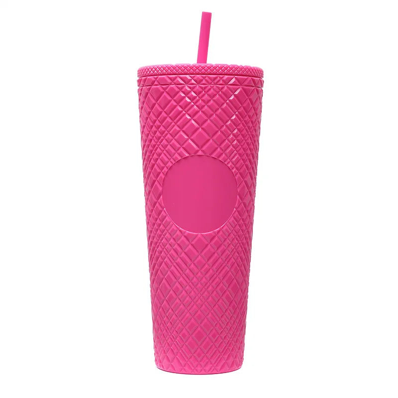 New Straight Plastic Straw Water Cup