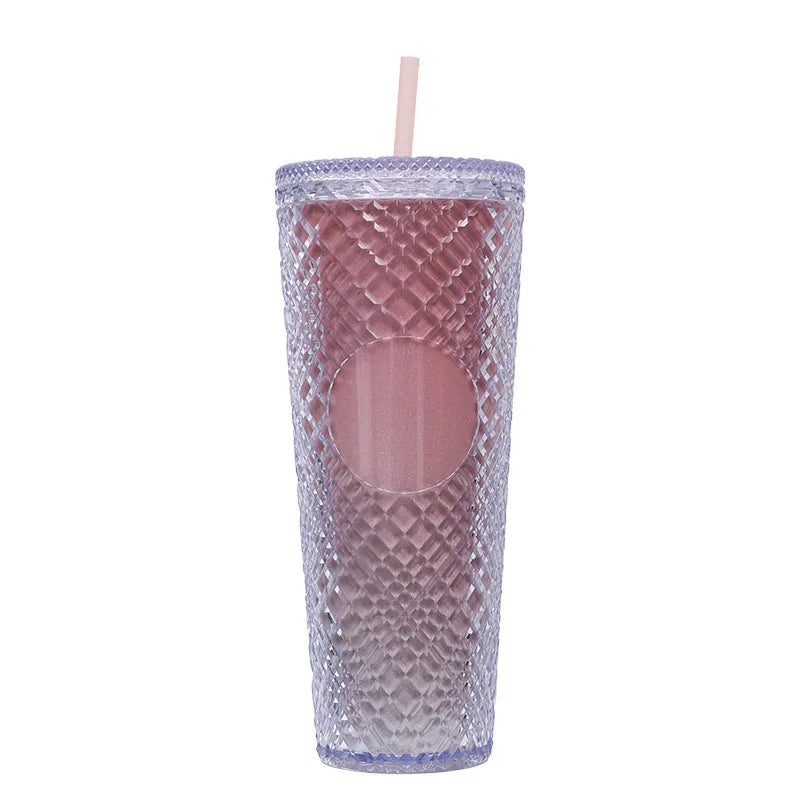 New Straight Plastic Straw Water Cup