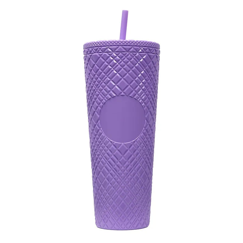 New Straight Plastic Straw Water Cup