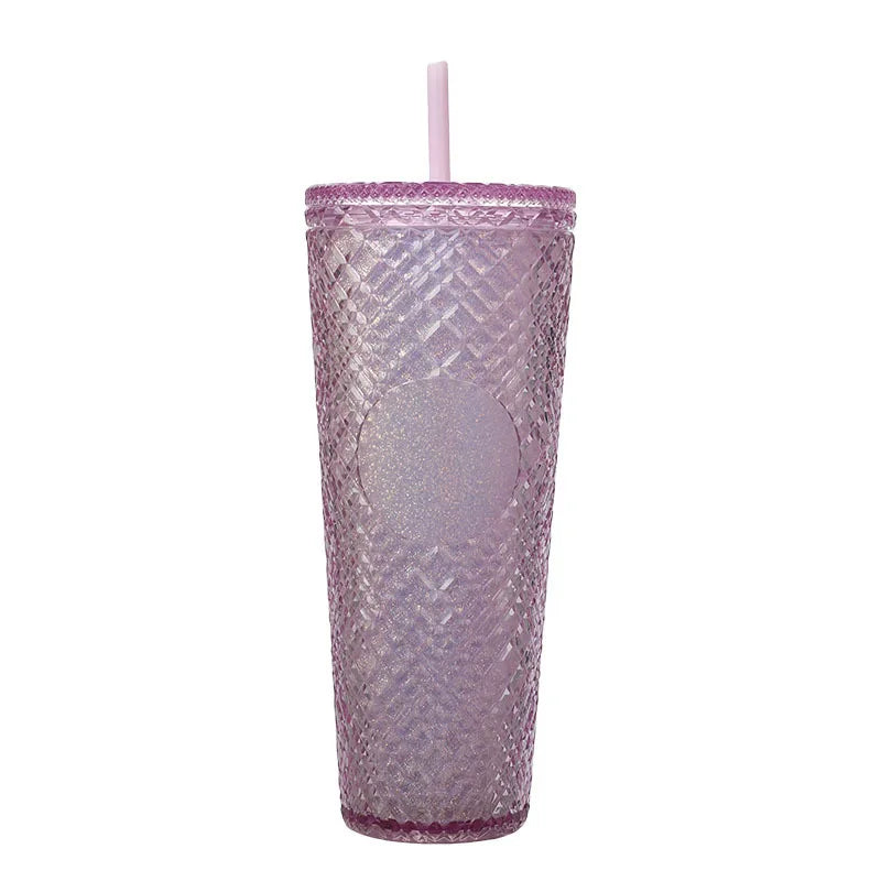 New Straight Plastic Straw Water Cup