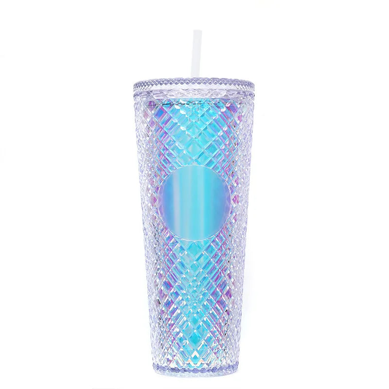 New Straight Plastic Straw Water Cup