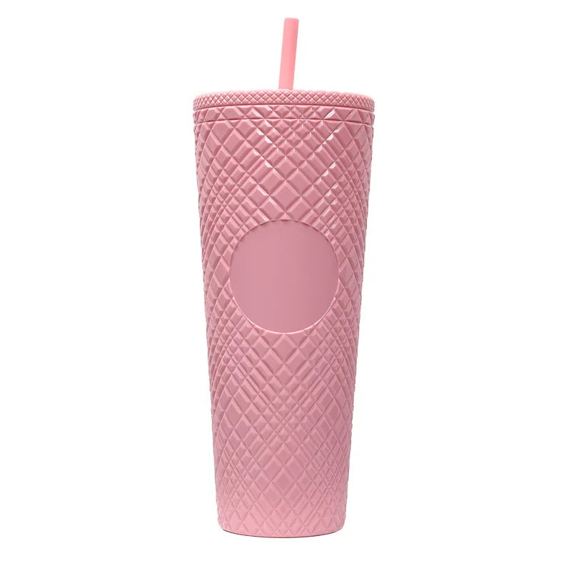 New Straight Plastic Straw Water Cup