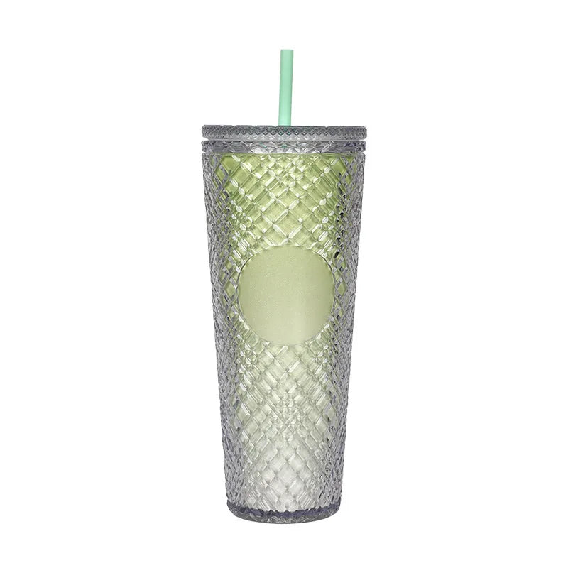 New Straight Plastic Straw Water Cup