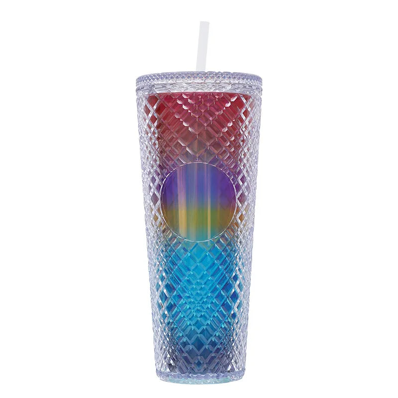 New Straight Plastic Straw Water Cup