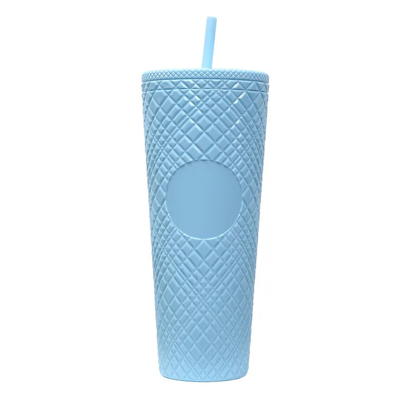 New Straight Plastic Straw Water Cup