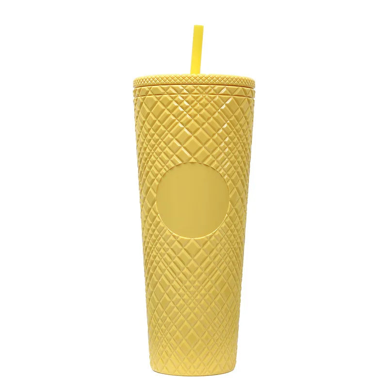 New Straight Plastic Straw Water Cup