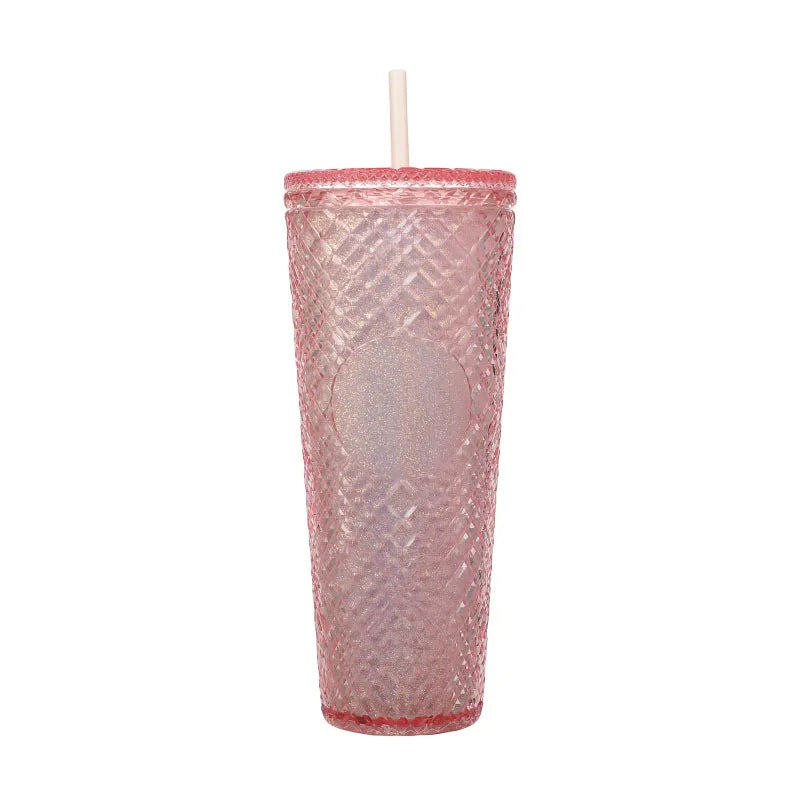 New Straight Plastic Straw Water Cup