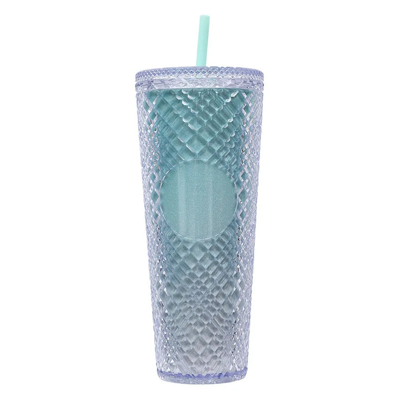 New Straight Plastic Straw Water Cup