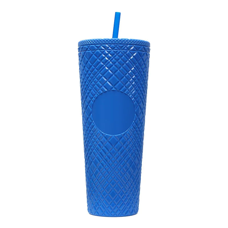 New Straight Plastic Straw Water Cup